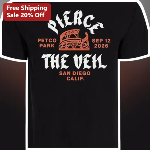 Pierce The Veil Tee San Diego Petco Park Concert Graphic Shirt For Fans
