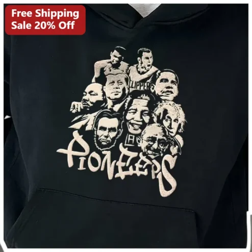 Pioneers Historical Figures Hoodie Abraham Lincoln Barack Obama Muhammad Ali LeBron James Albert Einstein Streetwear Sweatshirt