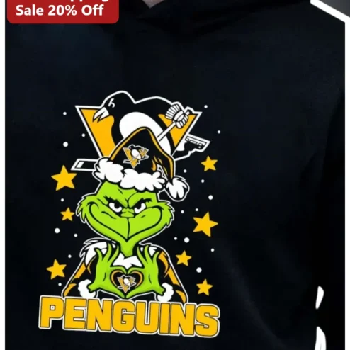 Penguins Grinch Hoodie NHL Fan Gear Christmas Gift