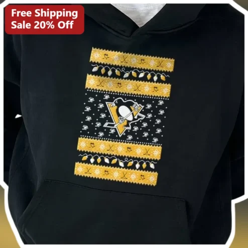 Penguins Ugly Christmas Sweater Hoodie NHL Fan Holiday Gift