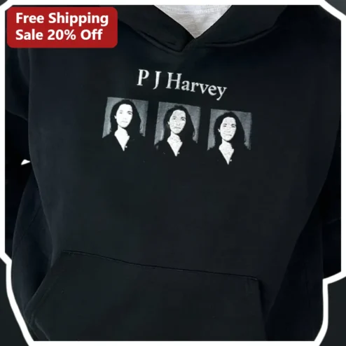 PJ Harvey Hoodie Vintage Grunge Alternative Rock Merch Black Pullover Sweatshirt