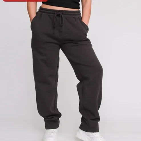 Plain Black Sweatpants Blank Heavyweight GSM Fleece Joggers Unisex Custom Base on a hanger, ready to ship from Chicago, Illinois