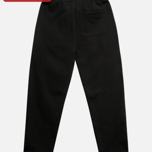 Customer in Chicago, Illinois wearing Plain Black Sweatpants Blank Heavyweight GSM Fleece Joggers Unisex Custom Base