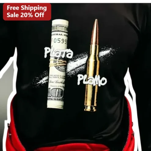 Plata O Plomo Tee Narcos Pablo Escobar Reference Graphic T-Shirt For Men