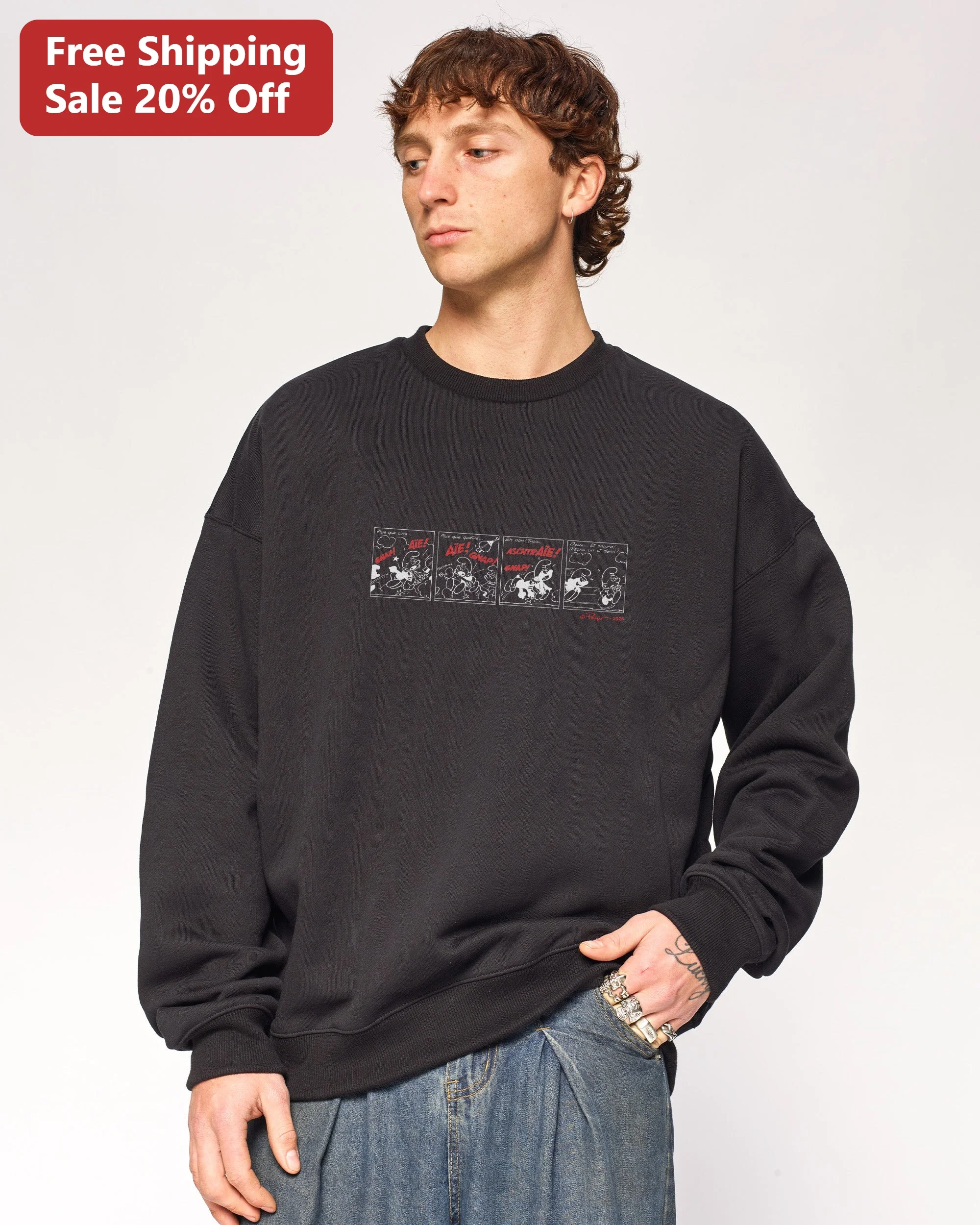 Plus Que Jamais AIE GNAP ASCHTRÄÏE Lucky Luke Sweatshirt More Than Ever Film Merch