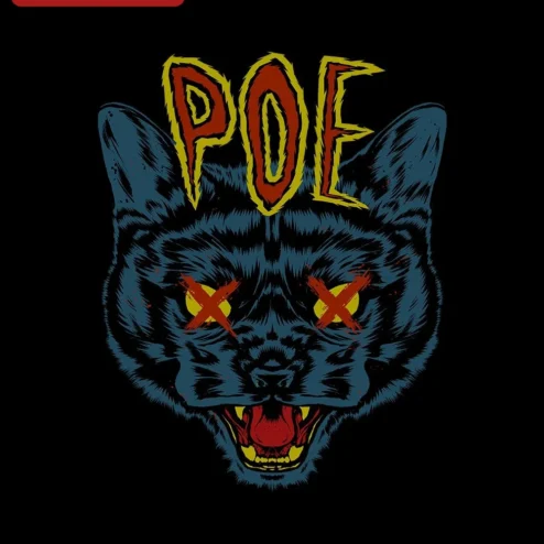 POF Tee Evil Cat Graphic T-Shirt for Men Women Grunge Punk Streetwear Apparel