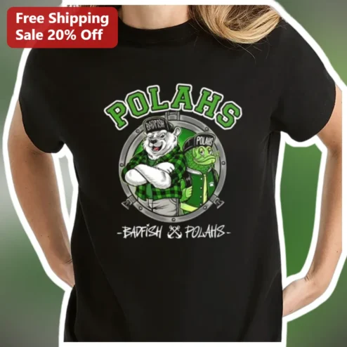 POLAHS Badfish Tribute Band Graphic Tee Sublime Style Mascot Shirt available at our Chicago, Illinois warehouse