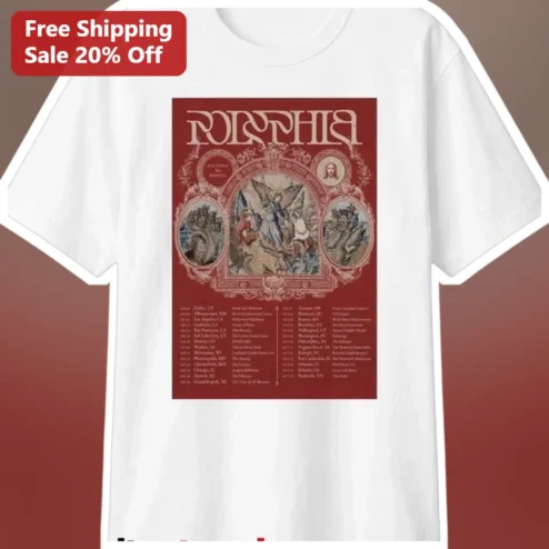 PONTHEIA Metal Band Tour Dates Graphic Tee Gothic Baroque Merch Shirt