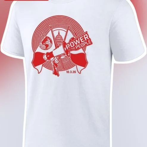 Power To The People Tee Political Protest Activism Shirt Retro Propaganda Design