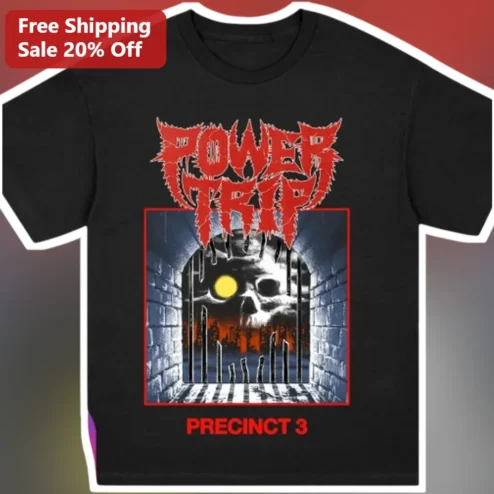Power Trip Precinct 3 Band Graphic Tee Thrash Metal Merch