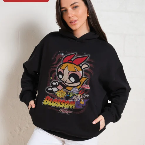 Powerpuff Girls Blossom Hoodie Retro Cartoon Fan Apparel