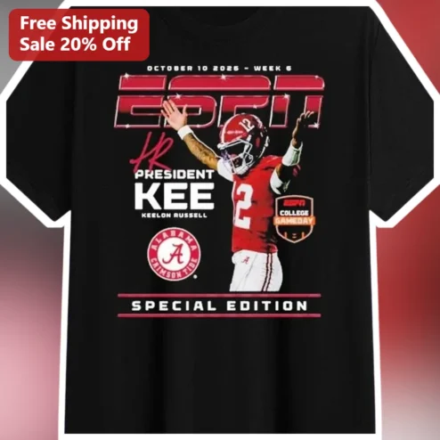 President Kee Special Edition Alabama Crimson Tide Football Player Graphic Tee