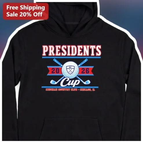 Presidents Cup 2026 Vintage Golf Hoodie Men Women Fan Merch available at our Chicago, Illinois warehouse