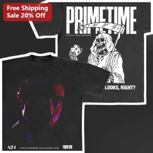 Primetime Looks Right Tee A24 Psychological Thriller Movie Merch Prince Tribute Shirt