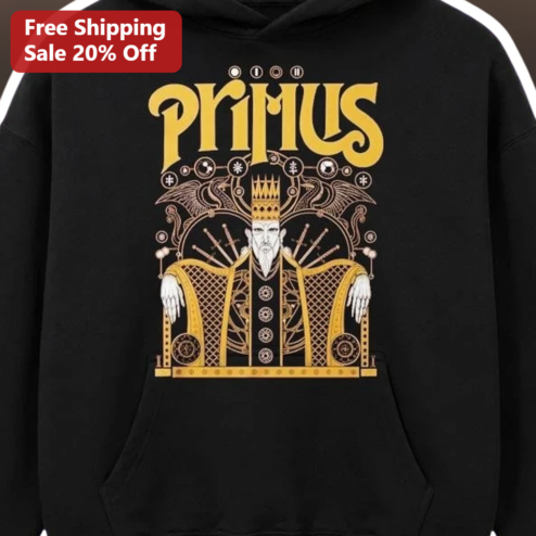 PRIMUS Hoodie King of Kings Wizard Graphic Pullover Band Merch