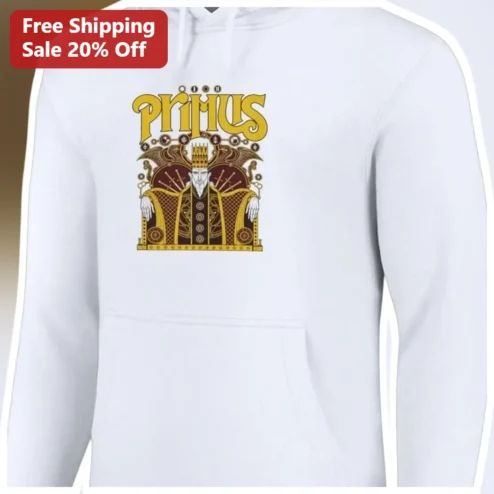 PRIMUS Hoodie Official Band Merch Psychedelic Rock Graphic Pullover Gift For Fans