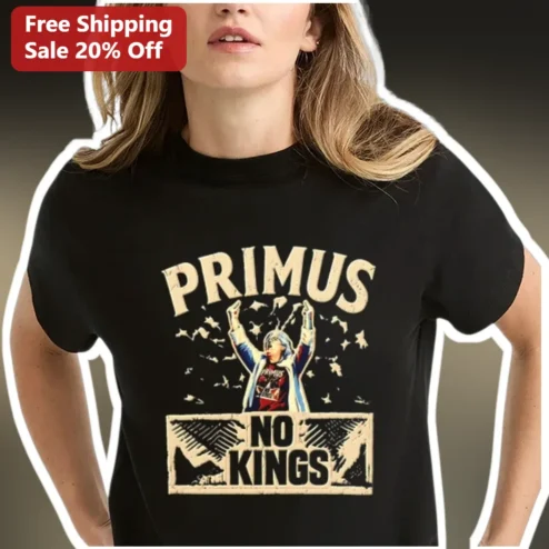 Primus No Kings Vintage Graphic Tee Anti Authoritarian Protest Shirt
