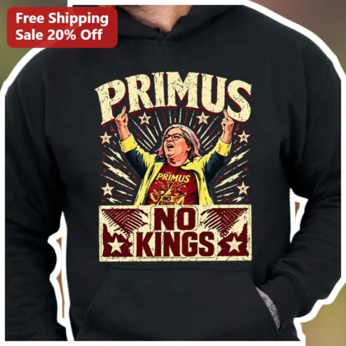 Primus No Kings Vintage Propaganda Hoodie Black Pullover
