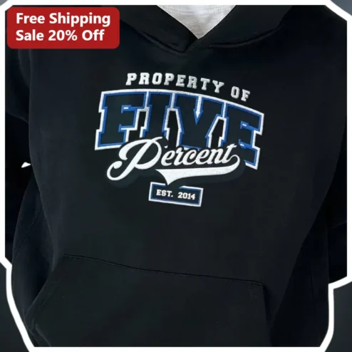 Property Of Five Percent Est. 2014 Hoodie Nation Of Gods And Earths Collegiate Style Pullover
