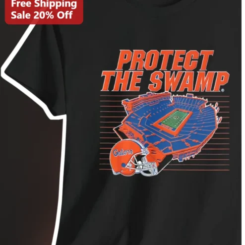 Protect The Swamp Florida Gators Football Stadium Graphic Tee for Men