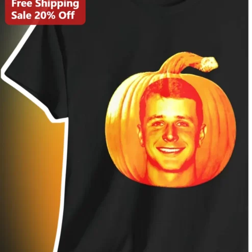 Pumpkin Face Photo Shirt Tee Funny Halloween Jack O Lantern Graphic Top