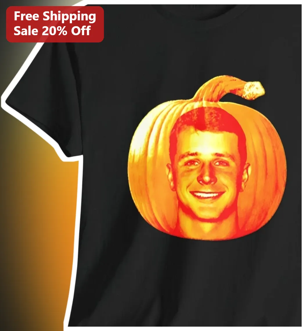 Pumpkin Face Photo Shirt Tee Funny Halloween Jack O Lantern Graphic Top