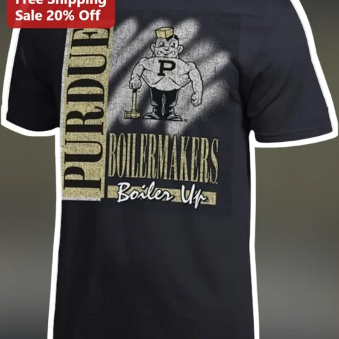 Purdue Boilermakers Boiler Up Vintage Purdue Pete Mascot Graphic Tee