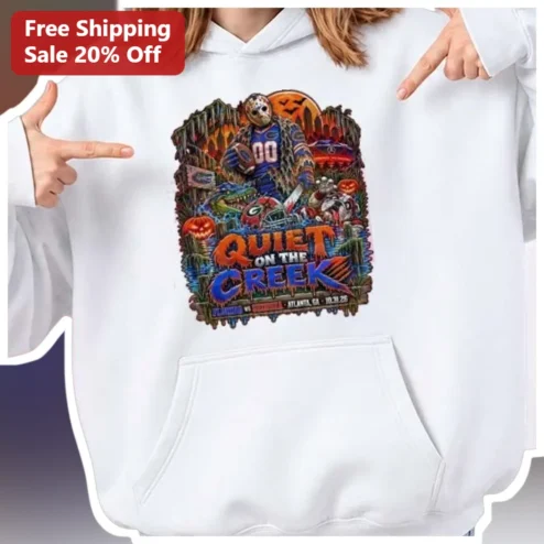 Quiet on the Creek Jason Voorhees Horror Football Hoodie Halloween Sports Gift