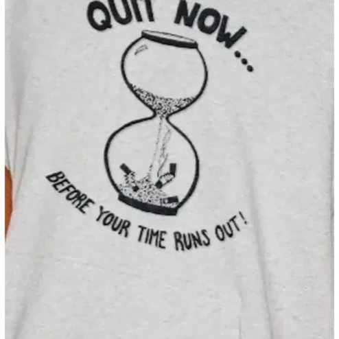 Quit Now Before Your Time Runs Out Tee Smoking Cessation Gift Anti-Smoking Apparel