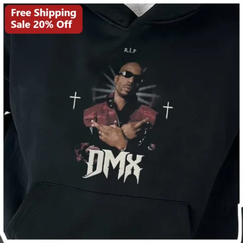 R.I.P DMX Memorial Hoodie Hip Hop Streetwear Graphic Pullover for Men