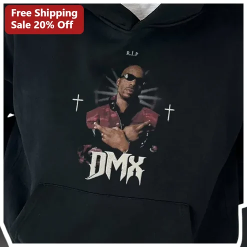 R.I.P DMX Memorial Hoodie Hip Hop Tribute Sweatshirt for Men