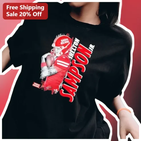 Ragin Cajuns Football Player Graphic Tee Louisiana Lafayette College Fan Gift