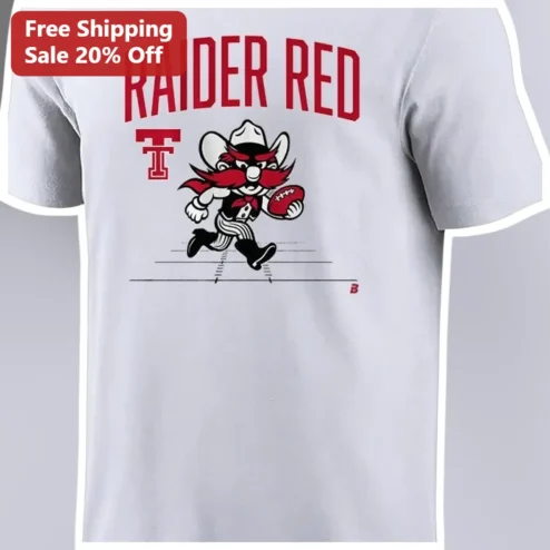 Raider Red Texas Tech T-Shirt Vintage Collegiate Mascot Tee for Men Women Game Day Fan Gear