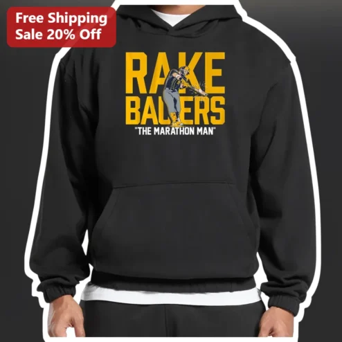 Rake Ballers The Marathon Man Baseball Hoodie