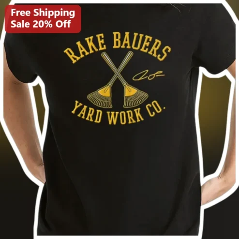 Rake Bauers Yard Work Co. Jake Bauers Milwaukee Brewers Graphic Tee
