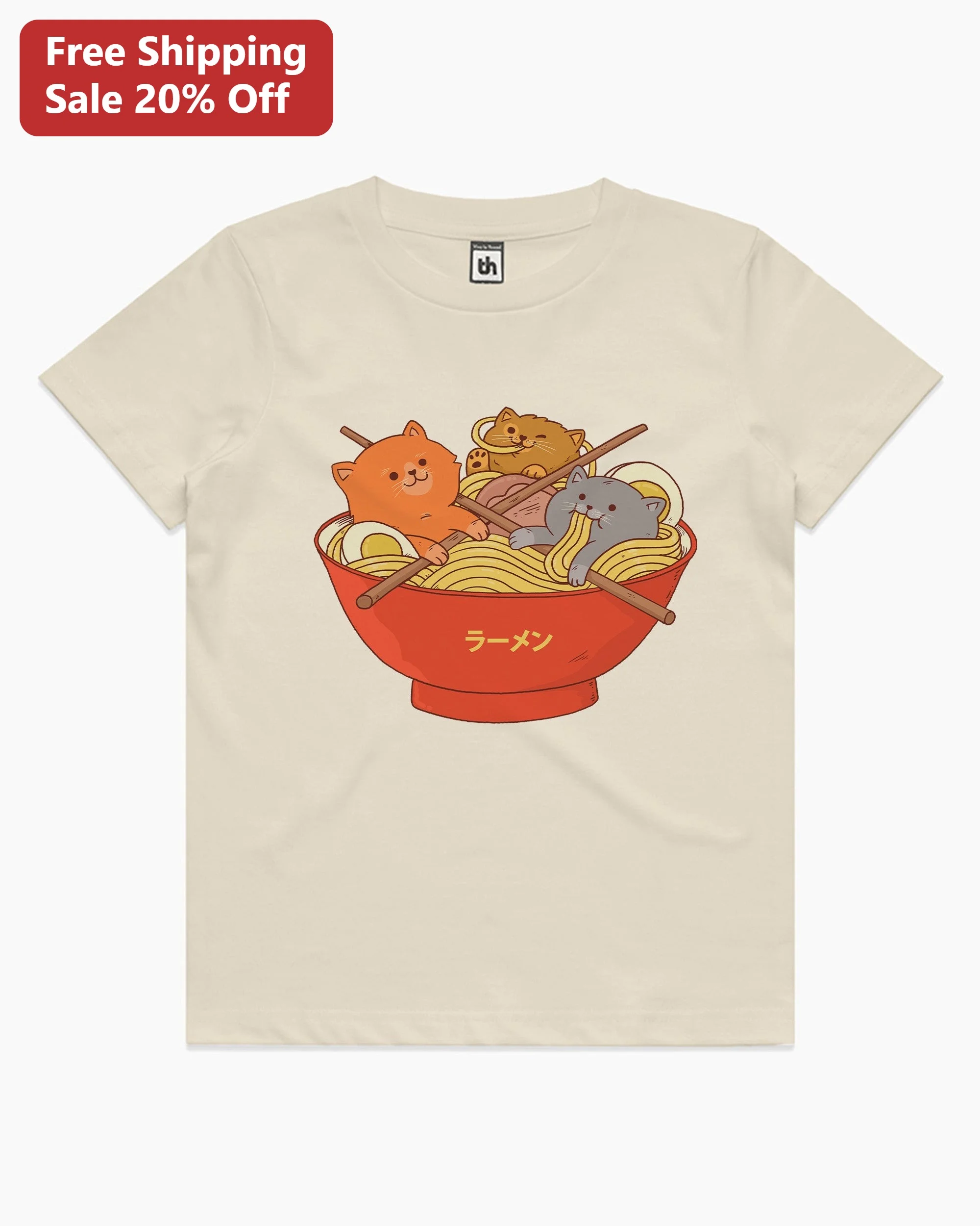 Ramen Kittens Kawaii Graphic Tee Cute Cat Ramen Bowl Shirt Gift for Foodies