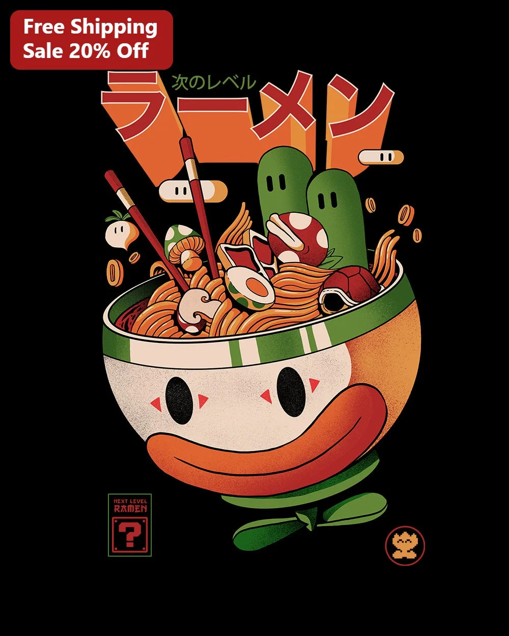 Ramen Next Level Apparel Tee Japanese Food Graphic Shirt for Foodies