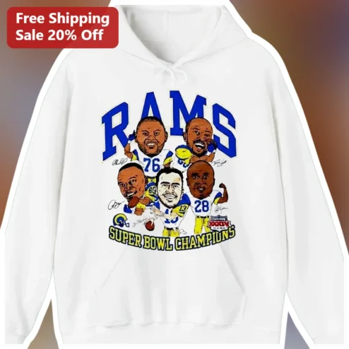 Rams Super Bowl Champions Hoodie Los Angeles Rams NFL Football Fan Apparel