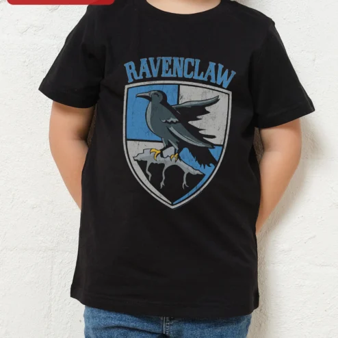 Ravenclaw Crest Kids Tee Harry Potter Hogwarts House Graphic Shirt for Young Wizards