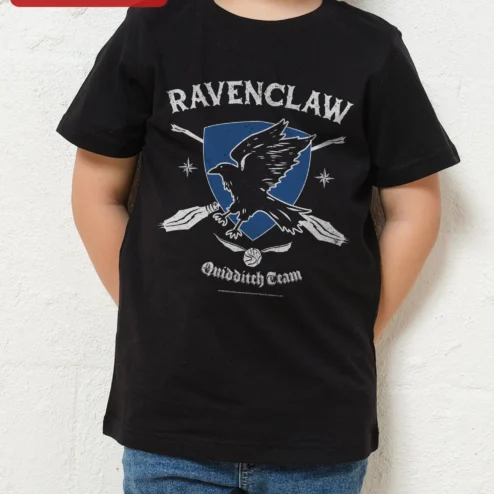 Ravenclaw Quidditch Team Tee Harry Potter Hogwarts Eagle Crest Vintage Distressed Kids Shirt