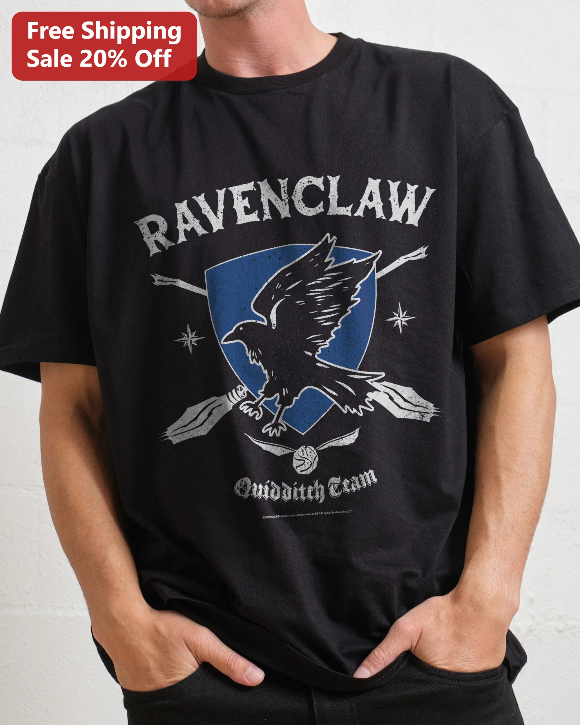 Ravenclaw Quidditch Team Tee Harry Potter Hogwarts House Eagle Crest Vintage Collegiate Shirt