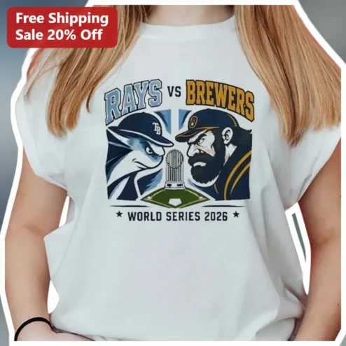 Rays Vs Brewers World Series 2026 Tee Baseball Fan Apparel Tampa Bay Rays Milwaukee Brewers Merch