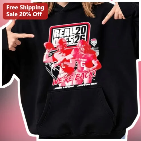 Real Ones We're Back Hoodie Football Fan Graphic Pullover