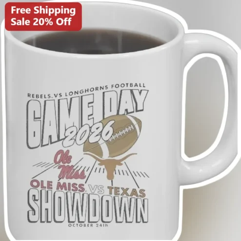 Rebels Vs Longhorns Football Game Day Showdown Mug College Rivalry Gift