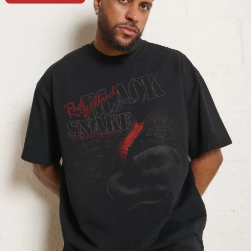Red-Bellied Black Snake Pseudechis Porphyriacus Graphic Tee Australian Reptile Art Gift for Herpetol on a hanger, ready to ship from Chicago, Illinois