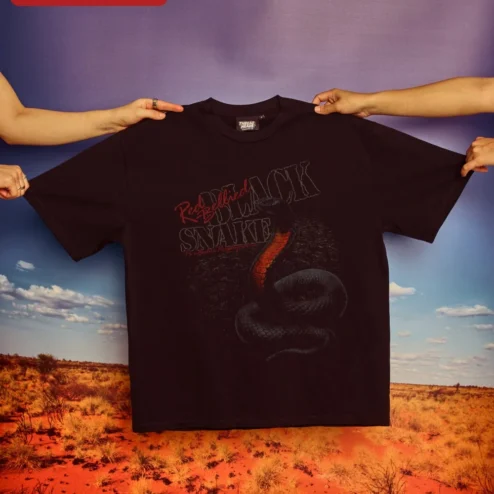 Red-Bellied Black Snake Pseudechis Porphyriacus Graphic Tee Australian Reptile Art Gift for Herpetology Enthusiasts