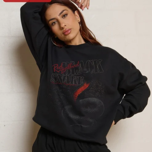 Red-Bellied Black Snake Sweatshirt Australian Wildlife Reptile Lover Gift Vintage Graphic Crewneck