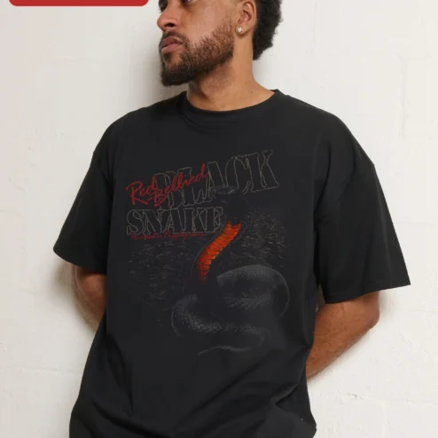 Red Bellied Black Snake Tee Vintage Wildlife Graphic Shirt for Reptile Enthusiasts