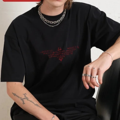 Red Haha Triangle Graphic Tee Ha! Ha! Pyramid Saguenay Flood Memorial Art Shirt
