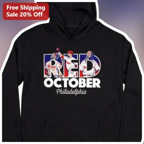 Red October Philadelphia Phillies Hoodie Bryce Harper MLB Playoff Fan Gear